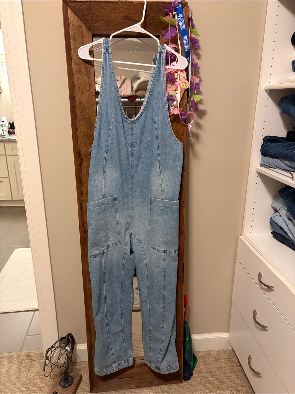 Light Blue Denim Overalls size M